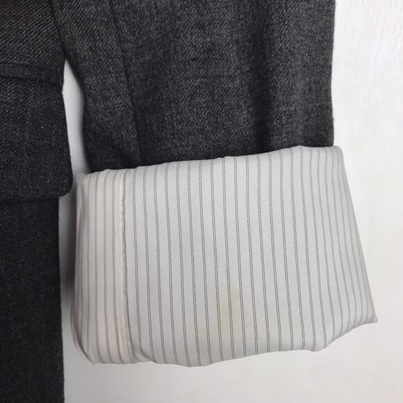 J.Crew Regent Blazer In Wool Flannel Gray One Button Lined Pockets Womens Size 2 - Picture 3 of 12